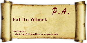 Pellis Albert névjegykártya