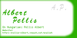 albert pellis business card